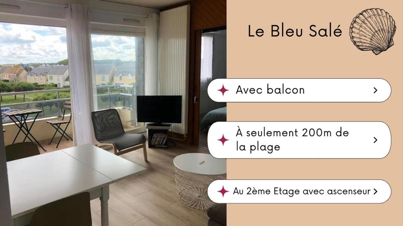 Bleu Sale - F2 Courseulles Avec Balcon Apartment Bagian luar foto
